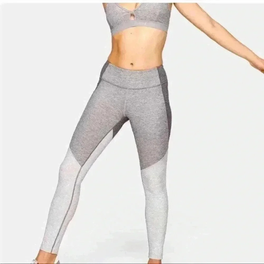 Outdoor Voices 7/8 Tri Tone Gray Leggings Sz XL